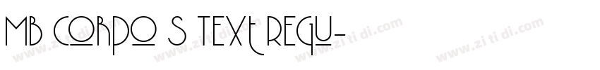 MB Corpo S Text Regu字体转换